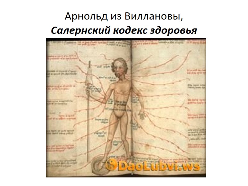 Арнольд из Виллановы,  Салернский кодекс здоровья